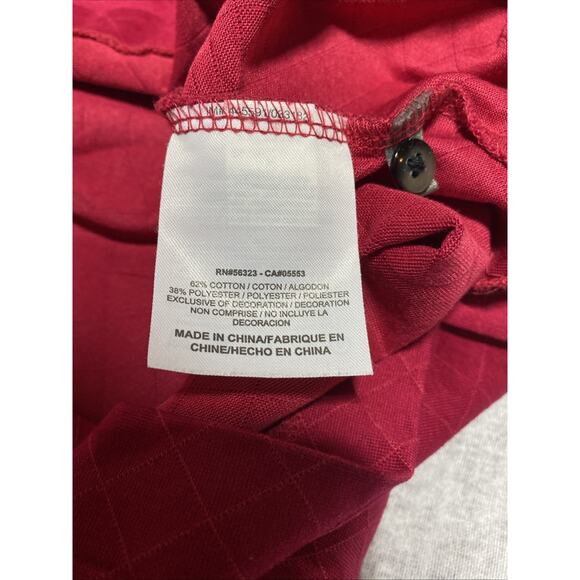 Tiger Woods Shirt Mens Extra Large Red Nike Dri Fit Polo Golf Performance Sports - Picture 6 of 9